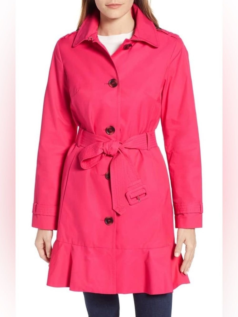 Kate Spade Fuchsia Belted
Trench Coat - Picture 2 of 16